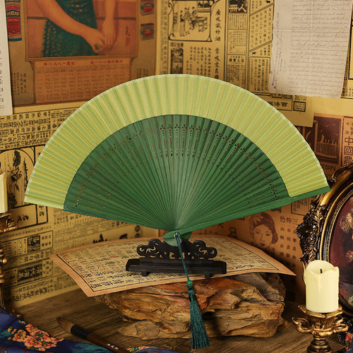 夏天扇子古风扇子折叠扇子古风折扇汉服扇新中式女扇舞蹈扇小扇子
