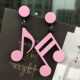 韩国创意音符耳环欧美网红潮流嘻哈时尚 耳夹亚克力耳坠 夸张长款