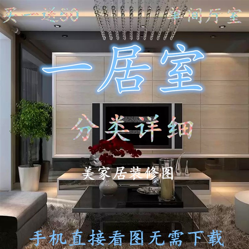 一居室装修设计效果图室内房屋公寓单间小户型吊顶家装 一室一厅