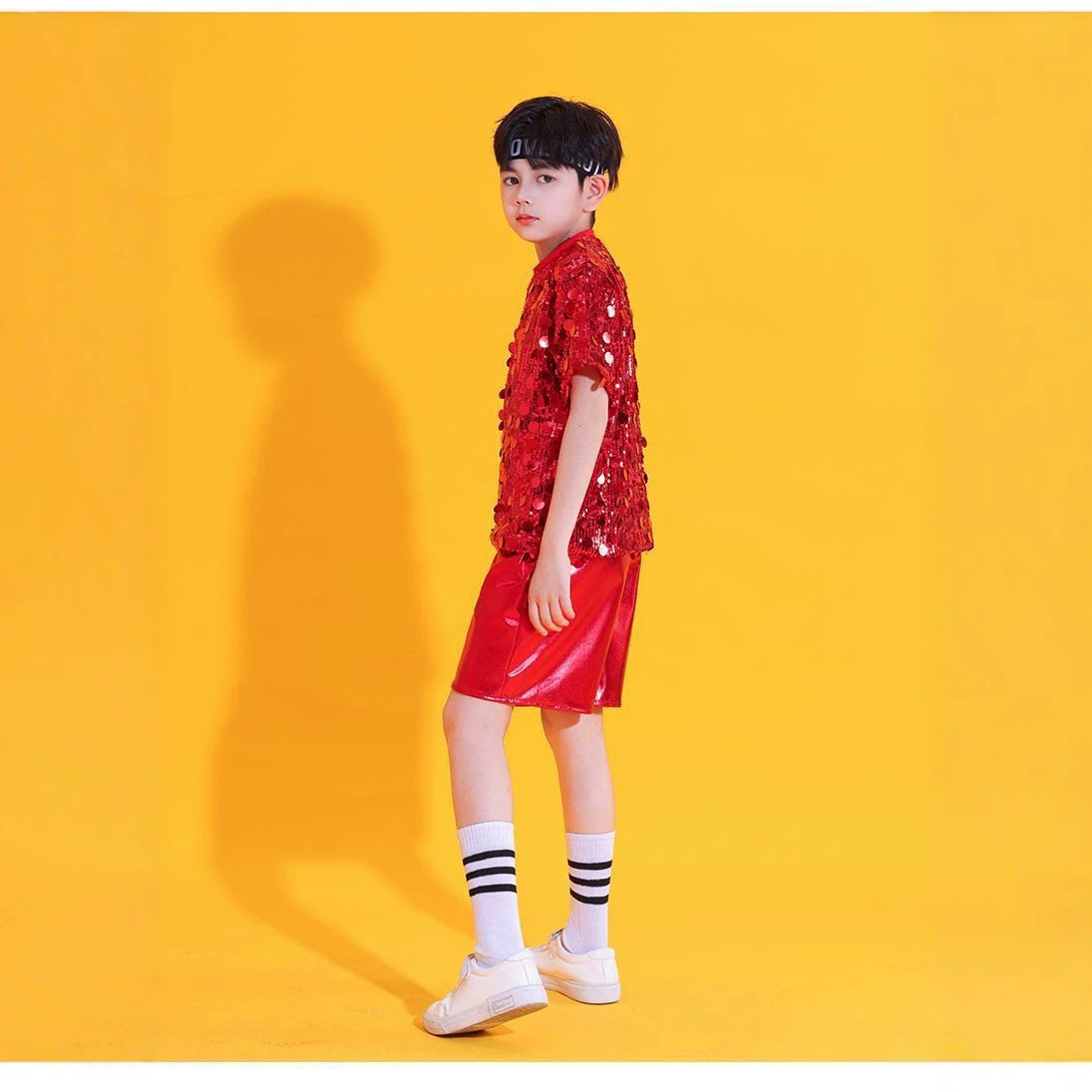 六一儿童爵士舞演出服亮片男女童架子鼓幼儿园中小学舞蹈走秀表演