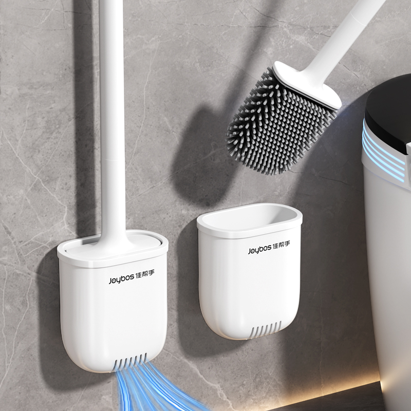 TPE扁头马桶刷加长杆无死角清洁