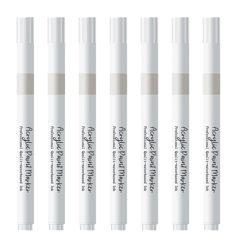 丙烯软头高光笔白色高光笔绘画高光白笔防水不掉色小学生素描提亮专用笔美术手绘涂鸦笔黑卡签字笔白色记号笔