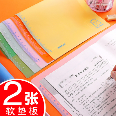 A4桌面垫板小学生用软硅胶写字垫考试专用书写A5试卷垫大号A3透明塑料加厚儿童可爱简约韩国小清新书法课桌垫