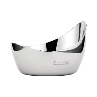 chockmen卓德铭18/10不锈钢元宝碟坚果碗水果碟点心盘火锅蘸酱碟