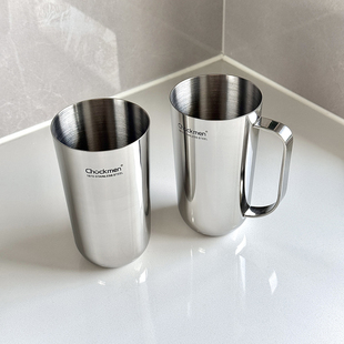 chockmen卓德铭18 10不锈钢啤酒杯子水杯随手杯牛奶带手柄胶囊杯