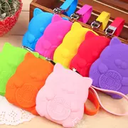Gác lửng mẫu phổ biến cặp đôi rửa điện tử màu xanh teen mini key đen ví da nguyên chất - Trường hợp chính