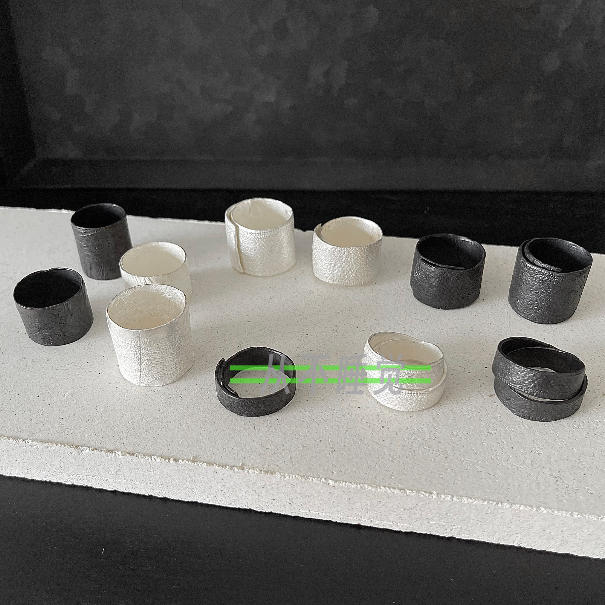 朋克多款式纯925银Detaj风格戒指