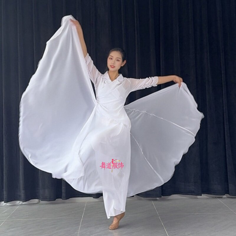 记忆深处剧目同款现代舞演出服女白色艺考连衣裙舞台表演服装定制