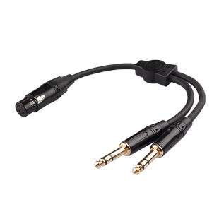 YYTCG 卡侬公母转双6.5大三芯XLR卡农线6.35mm一分二复制型音频线
