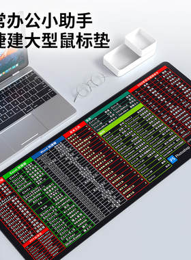 超大号电脑快捷键办公游戏鼠标垫