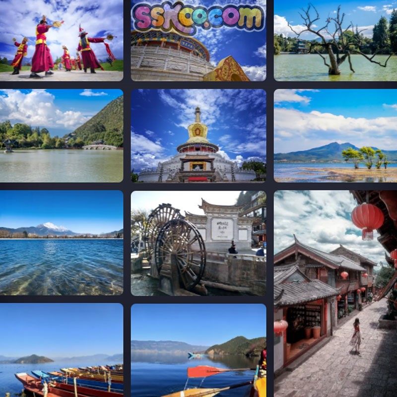 云南丽江古城风景玉龙雪山蓝月谷高清4K壁纸摄影图片照片插图背景