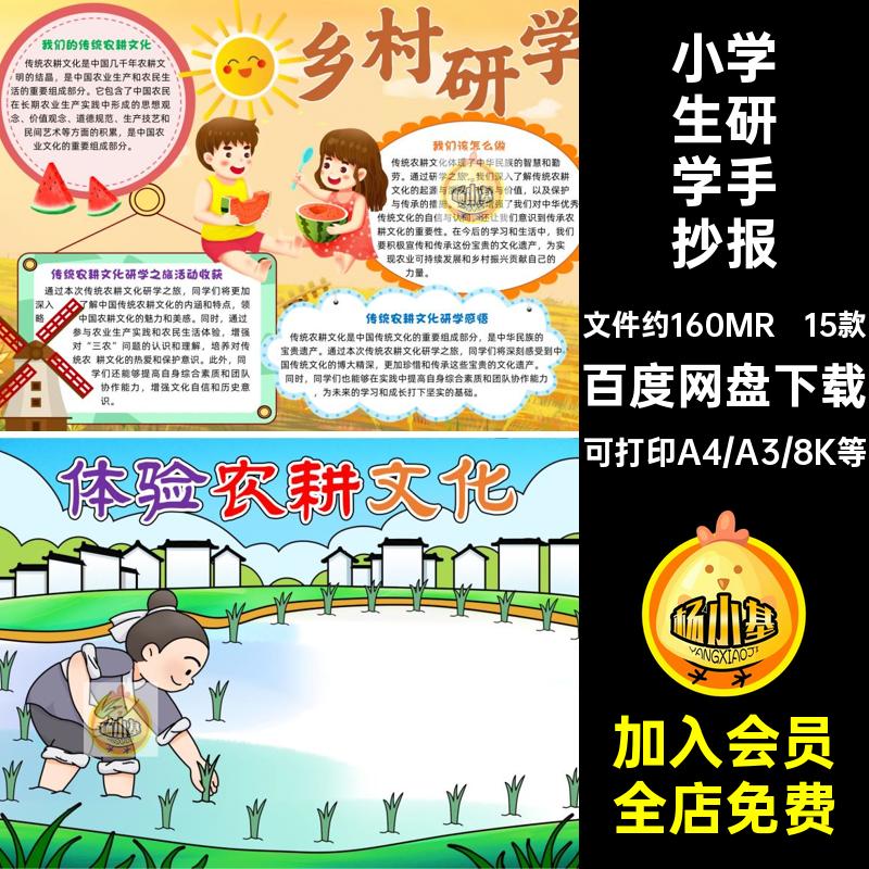 小学生研学手抄报KK小报稿旅行电子版成品素材a线红色模板15款