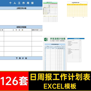 月周工作计划表EXCEL模板总结APQP表格周报月报表安排日时间管理