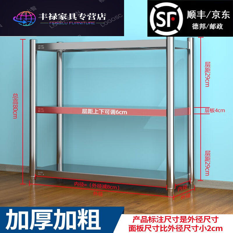 2023贺联宏毅304不锈钢仓储货架置物架多层家用可调节超市储物间使用感如何?