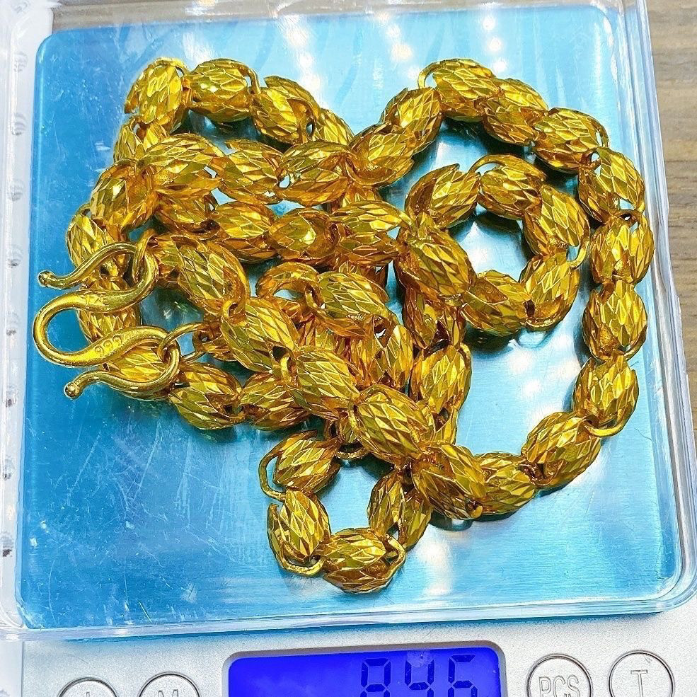 仿真黄金手链男女同款项链铼金镂手链
