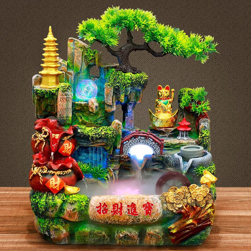 流水生财假山贺礼喷泉高档循环水