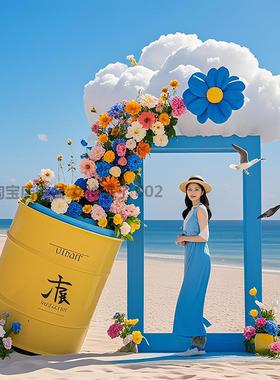 户外网红打卡鲸鱼玻璃钢雕塑