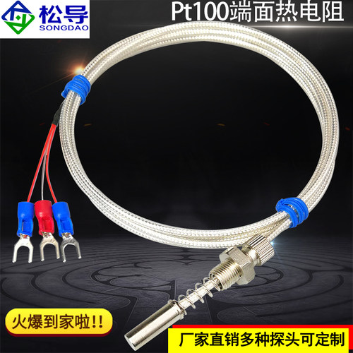 端面热电阻pt100温度探头传感器