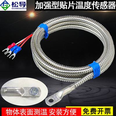 Pt100贴片温度传感器金属软管热电阻冷压鼻表面端面垫片铂热电阻