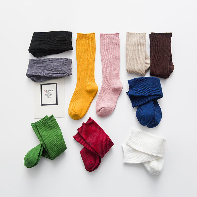 儿童堆堆袜羊努点春秋中筒袜女童
