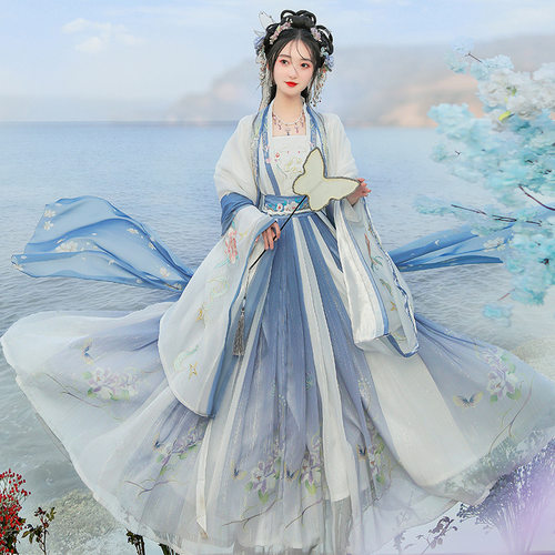 法国Gentle Motto宋制汉服女2026新款春夏季 花间蝶 齐腰日常改良