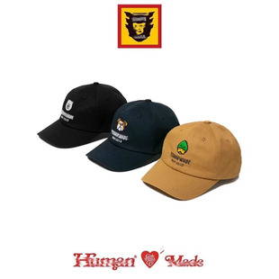 human made Nigo帽子女日系北极熊狗头卡通刺绣棒球帽鸭舌帽夏季