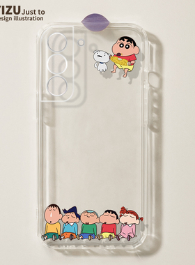 适用于三星s22ultra手机壳新款s23Ultra软硅胶s21fe直边透明s20+可爱卡通s10e简约Galaxy超薄防摔s22plus全包