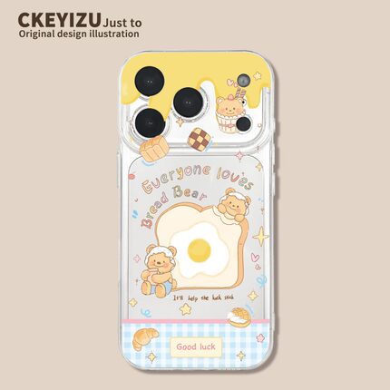 黄油小熊opporeno14手机壳reno13/12新款高级Reno11冬天透明10pro+硅胶防摔9/8/7se散热好看5/4/32外套ace2