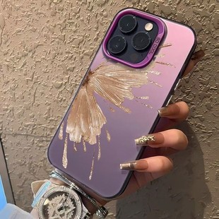 ins风高级感蝴蝶彩银壳一加ACE3 Pro彩银硬壳超薄散热一加ACE2Vins风一加11防指纹一加ACE3简约卡通一加A新款