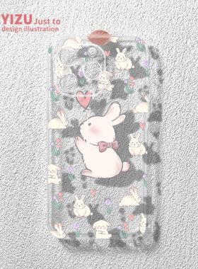 适用于苹果14promax手机壳iPhone15郁金香13pro硅胶12mini兔子iPhone11全包xr防摔se3男女6sp透明7/8p潮plus
