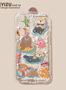 适用于三星s23手机壳新款s22ultra趣味s21fe透明Galaxy全包镜头s20+可爱水豚s10软硅胶10e防摔samsung高级感