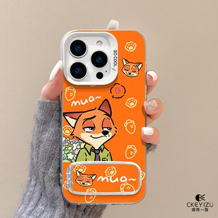 适用于opporeno15手机壳Reno14pro示爱尼克新款13pro镜子支架RENO12磨砂彩银remo11PRO+防摔10por全包9/8女6