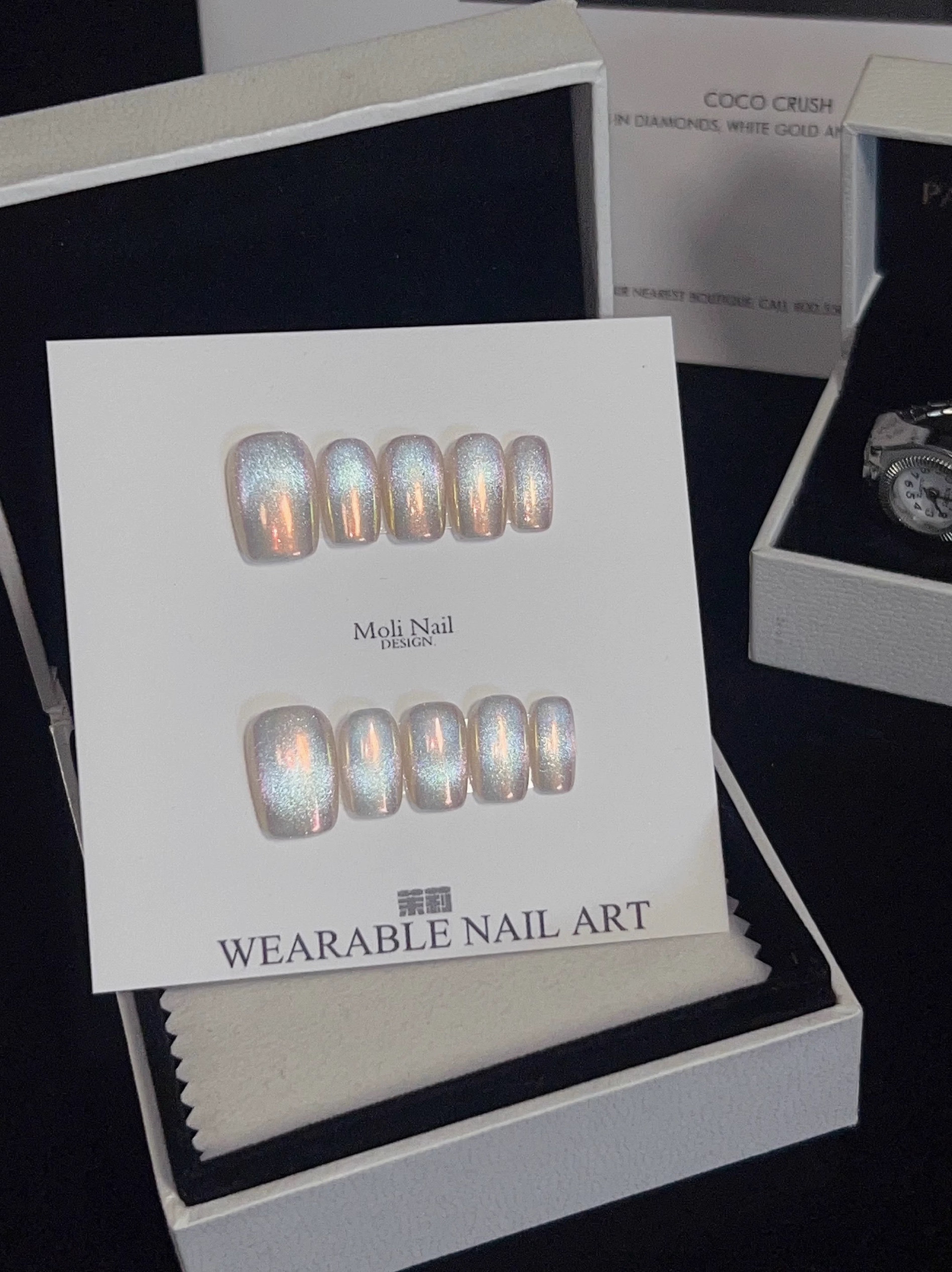 手工穿戴甲海盐抹茶2024年新款猫眼美甲高级感短款甲片穿戴式贴片,彩妆/香水/美妆工具,穿戴甲/甲片,淘宝优惠券,粉丝福利购,淘宝优惠卷