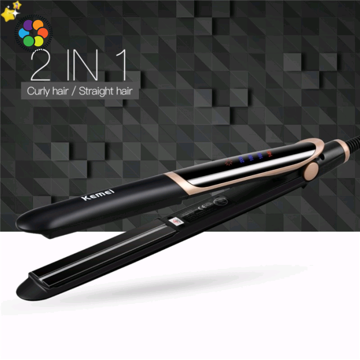 kemei hair straightener eu plug Flat iron hair Straightener