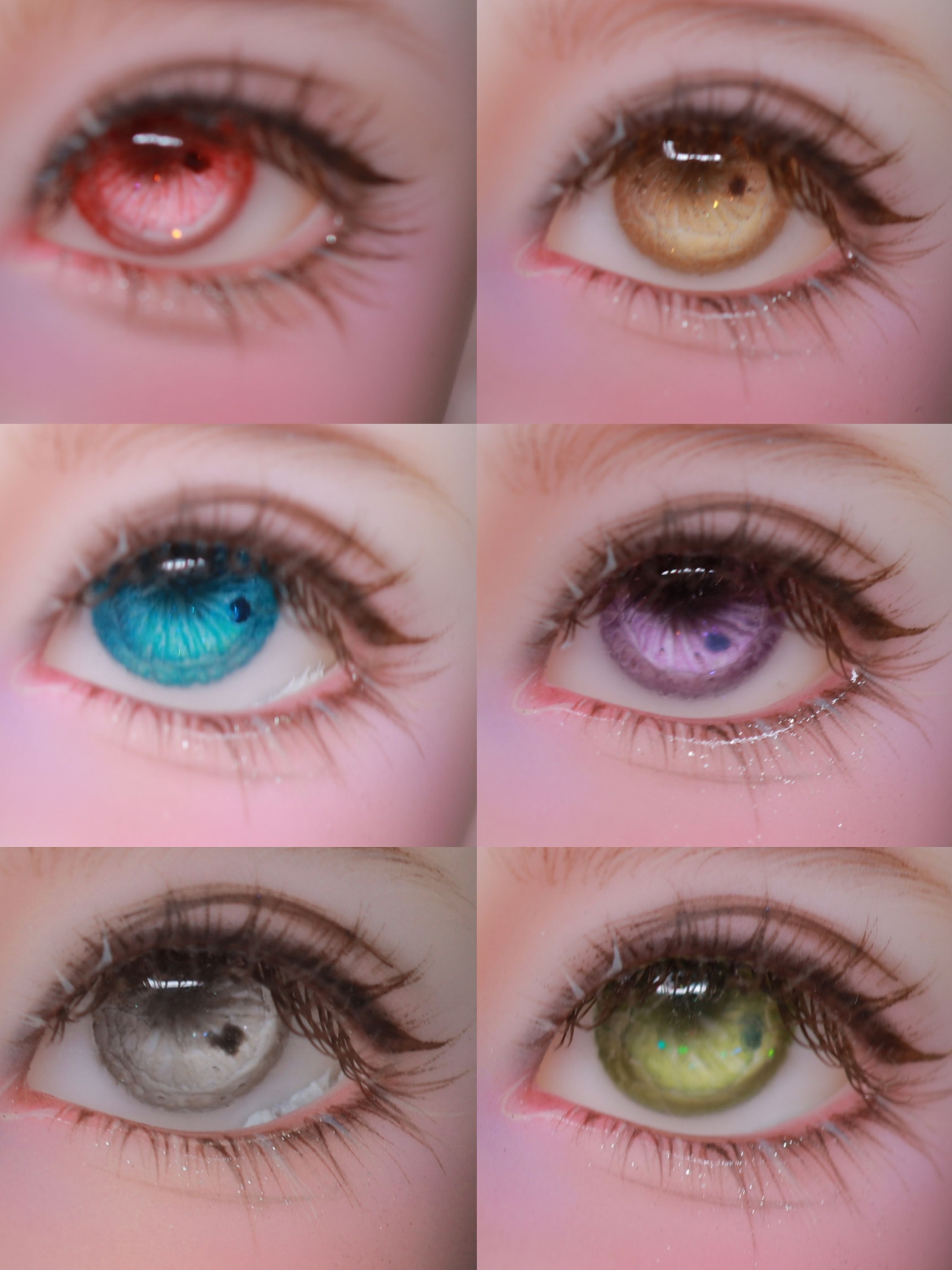 【凌和】好吃的系列 bjd眼珠 仿玻璃眼三分四分六分3对包邮