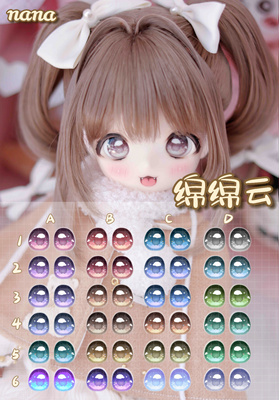 【nana】水贴眼BJD/MDD/tinyfox/二次元卡通眼珠，工期15天