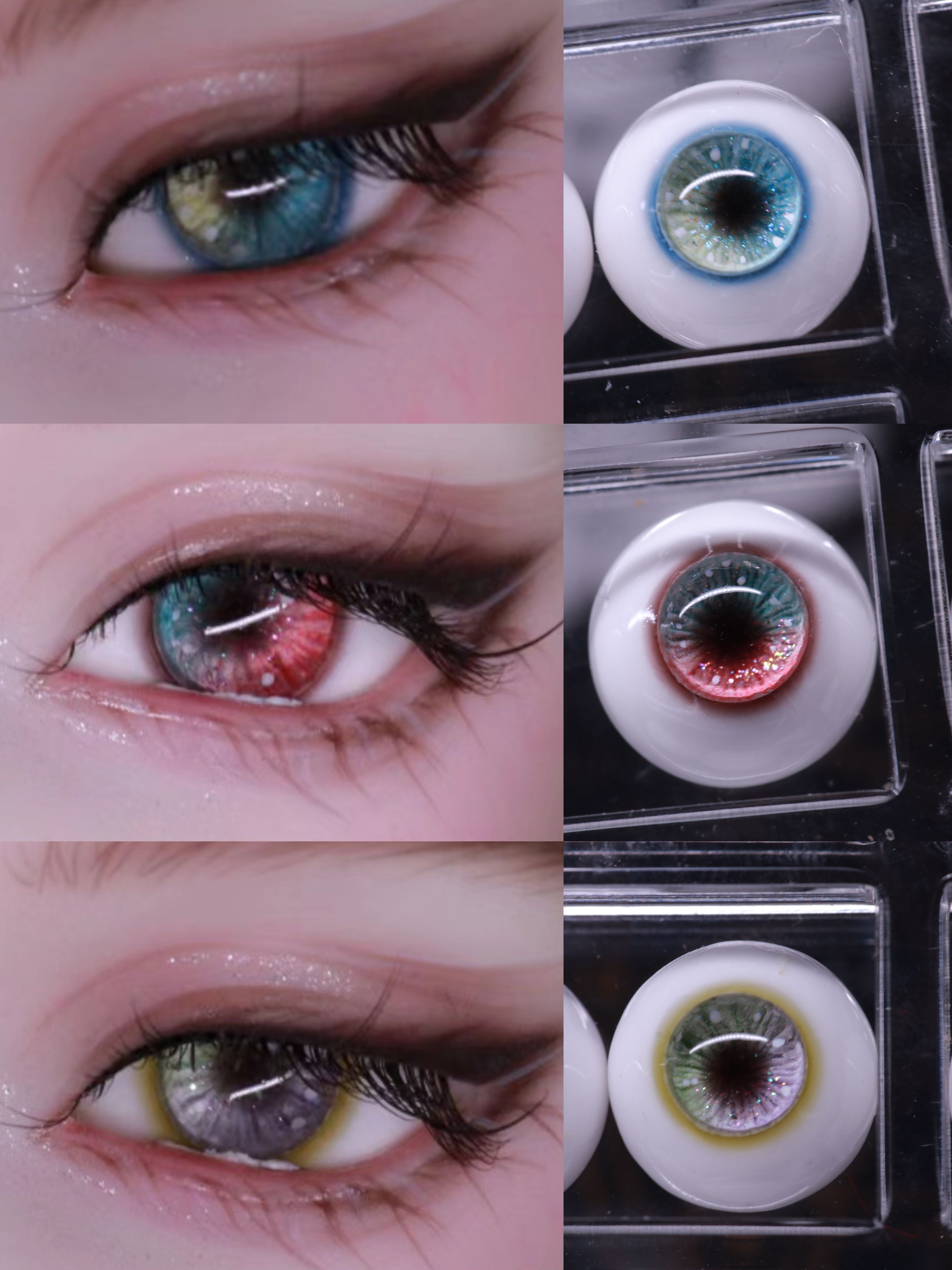 【凌和】双 系列bjd眼珠 高透带细闪 国风三分四分六分 3对包邮