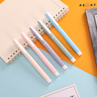 永生3515直液式 中性笔可换墨囊3.4mm学生专用签字笔书写练字高颜值简约速干子弹头0.5水笔男女通用办公走珠笔