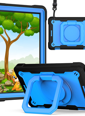 适用于2020亚马逊Fire HD8Plus保护套防摔HD8第十代平板电脑8寸全包边软壳硅胶横竖支架K72LL4手持托带挂肩绳