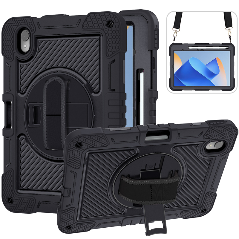 适用于2023款华为MatePad11保护套带笔槽平板电脑11英寸DBR-W10/W00全包边软壳硅胶防摔支架挂肩绳手持托