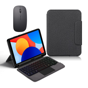 适用2024红米Xiaomi Redmi Pad SE8.7英寸保护套带笔槽蓝牙键盘触摸板鼠标平板电脑一体式全包边软壳支架