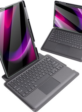 适用于三星Tab S7+/S8+保护套带笔槽蓝牙键盘平板电脑SM-X800/X806全包边软壳12.4寸T970/T975支架T976B防摔