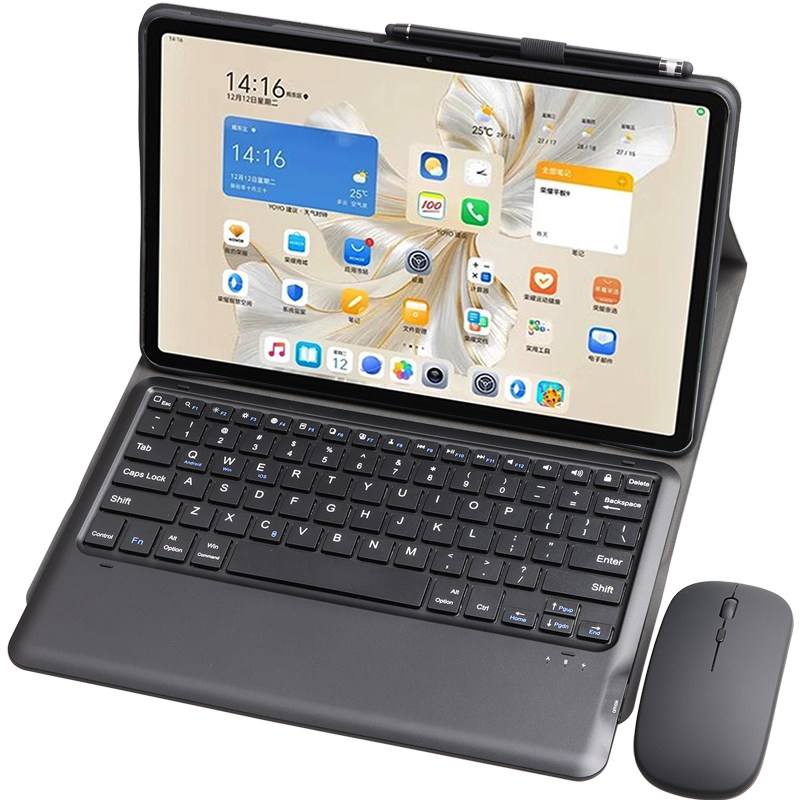 适用于OPPO Pad 3 Pro保护套带蓝牙键盘触摸板鼠标平板电脑12.1英寸3Pro全包边软壳硅胶OPD2404/2401防摔支架