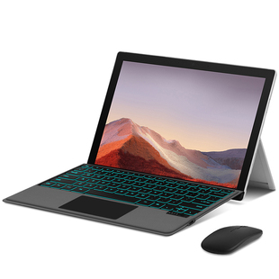 适用微软surface pro7/+磁吸蓝牙键盘触摸板一体式鼠标8平板电脑pro4/5/6套装12.3英寸9/10/11二合一皮革外壳