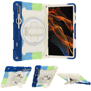 X920 S10Ultra保护壳带笔槽手持托平板电脑14.6寸SM X926全包边软套硅胶360旋转支架 Tab 适用2024三星Galaxy