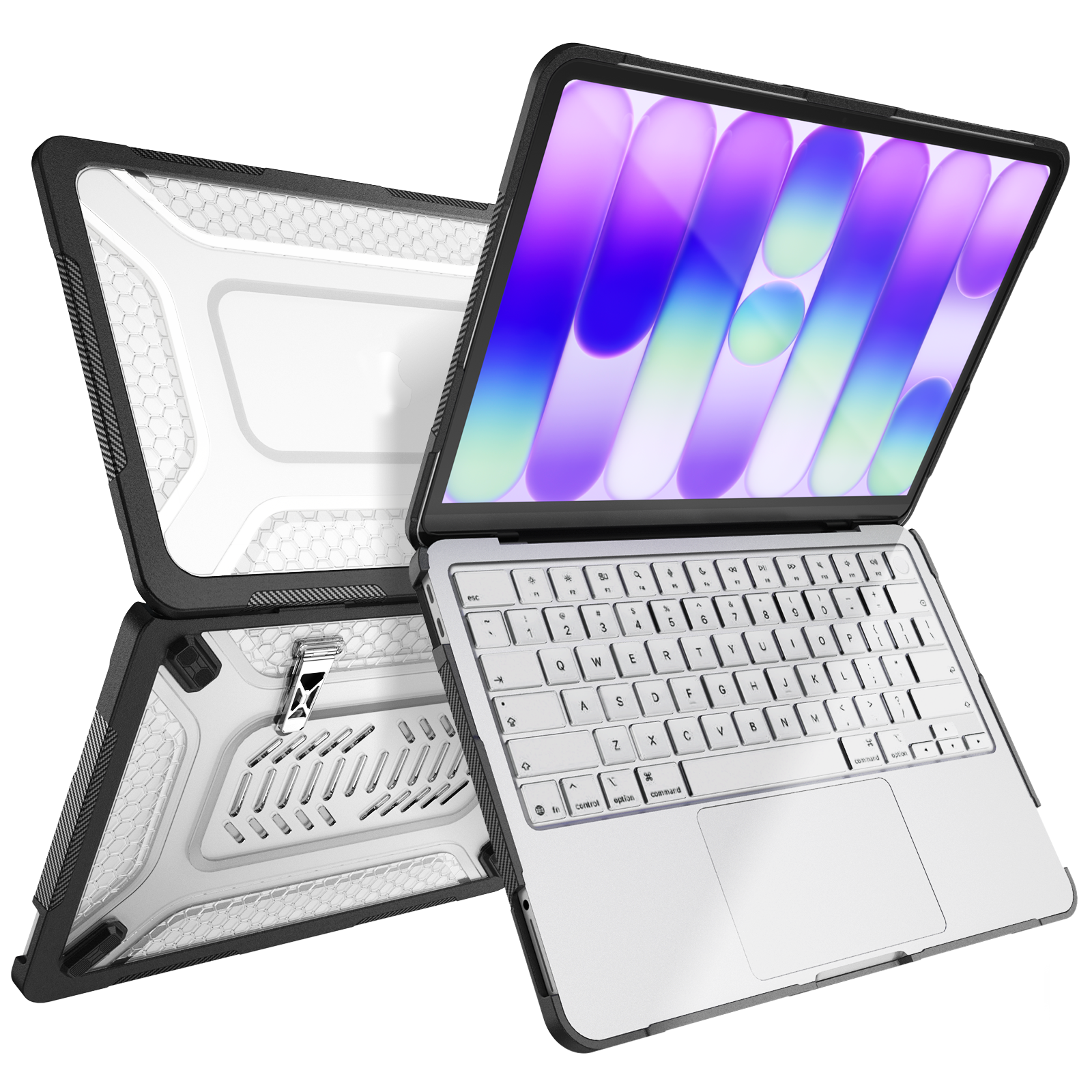 适用2026款苹果MacBook Neo13英寸保护壳防摔A18Pro笔记本Pro14电脑A3404全包边软套Air13.6硅胶透明金属支架