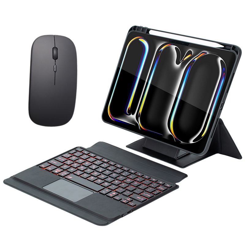 适用2025iPad Pro11/13保护套带笔槽蓝牙键盘鼠标分体款mini6/7苹果10代平板10.2/12.9英寸Air6/5全包软壳4/3