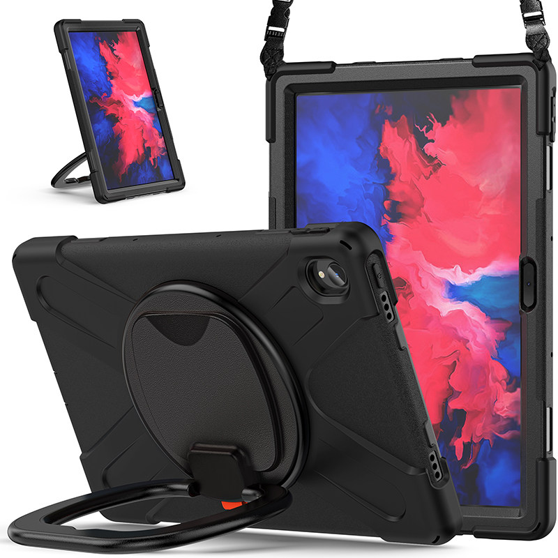 适用于联想小新pad Plus保护套防摔11英寸TB-J606F/M/N全包边软壳硅胶J617平板电脑TB-J607F/L手环支架挂肩绳