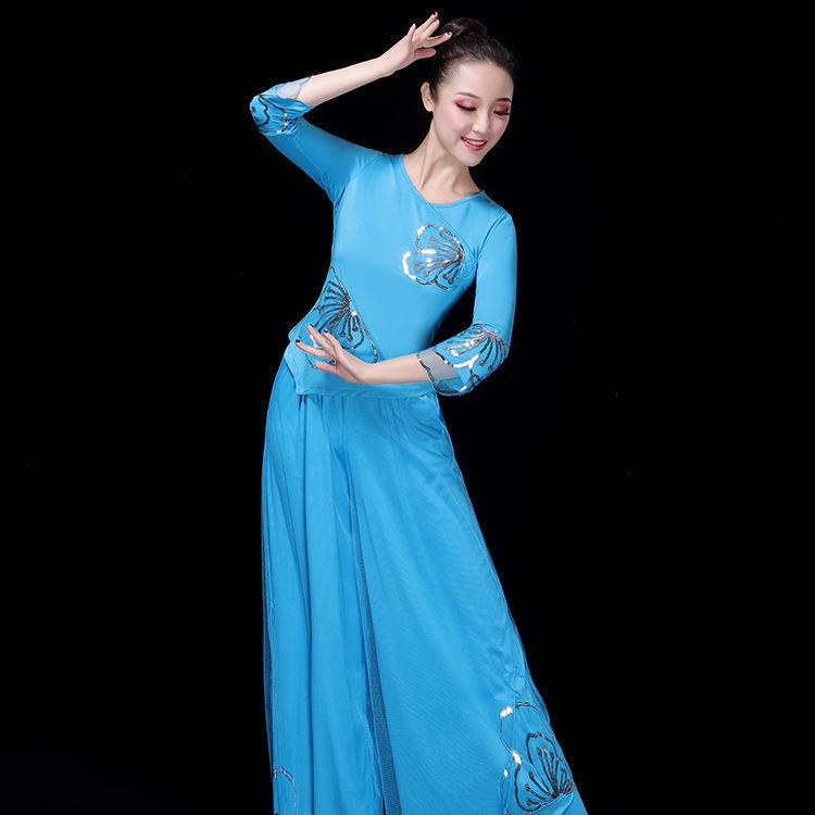 特价广场舞服装新款套装演出服女中老年秧歌舞杨丽萍舞蹈扇子舞表