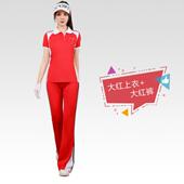 速干运动套装 新款 跑步健身跳操团体服演出服 杨丽萍广场舞服装 特价